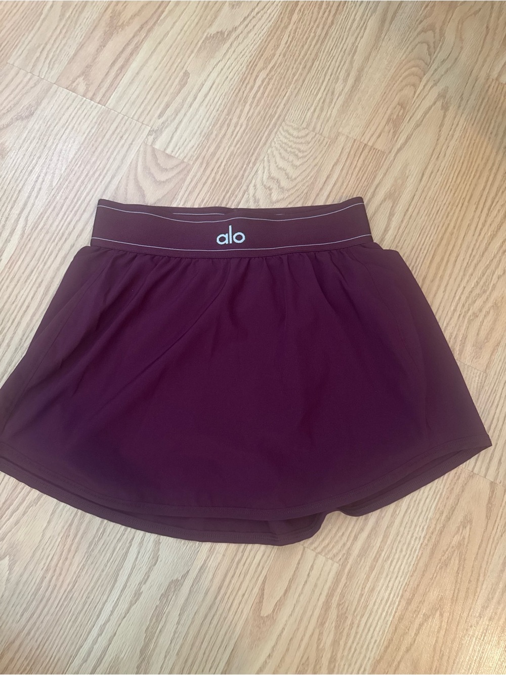 ALO Yoga Maroon Circle Skater Athletic Skirt